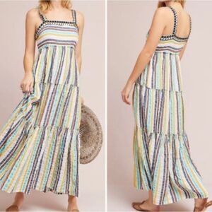 Anthropilogie Linen Maxi Dress